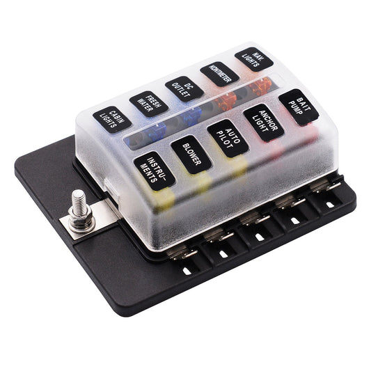 Falcon 10 Blade Fuse Block w/ warning LED